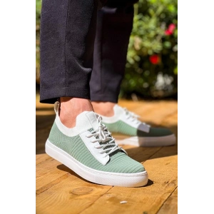 KB-110  Kuback Yeşil Triko Yüksek Taban Bağcıklı Günlük Erkek Ayakkabı