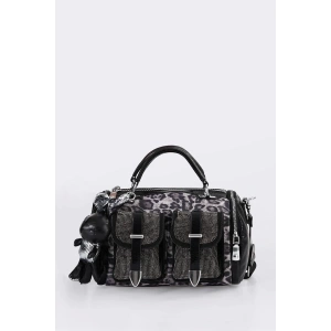 Kiwer Siyah Cilt Omuz Çantası