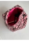 Pembe Leopar Makyaj Çantası