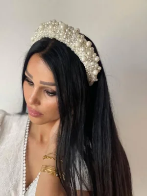 İncili Tasarım Gelin Tacı