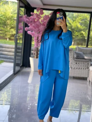 Mavi Oversize Alt Üst Takım