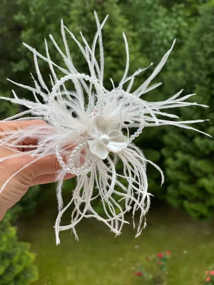 Özel Tasarım Beyaz Gelin Tokası