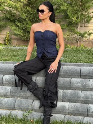 Paraşüt Pantolon Siyah