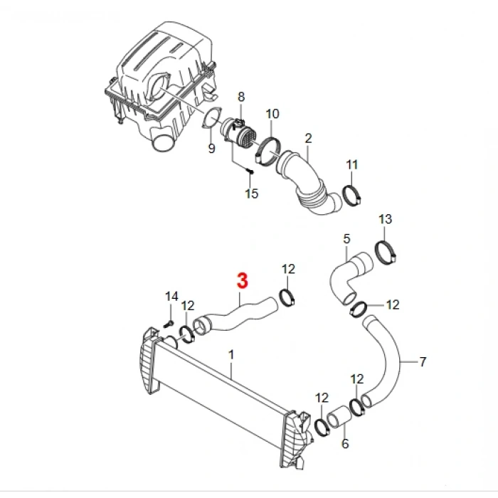 Actyon Sports İntercooler Turbo Hortumu