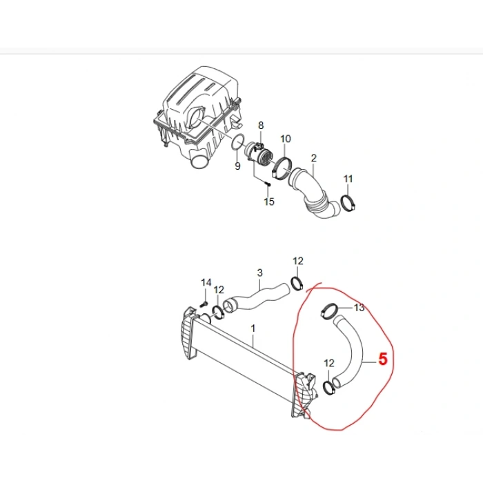 Musso Grand İntercooler Turbo Hortumu