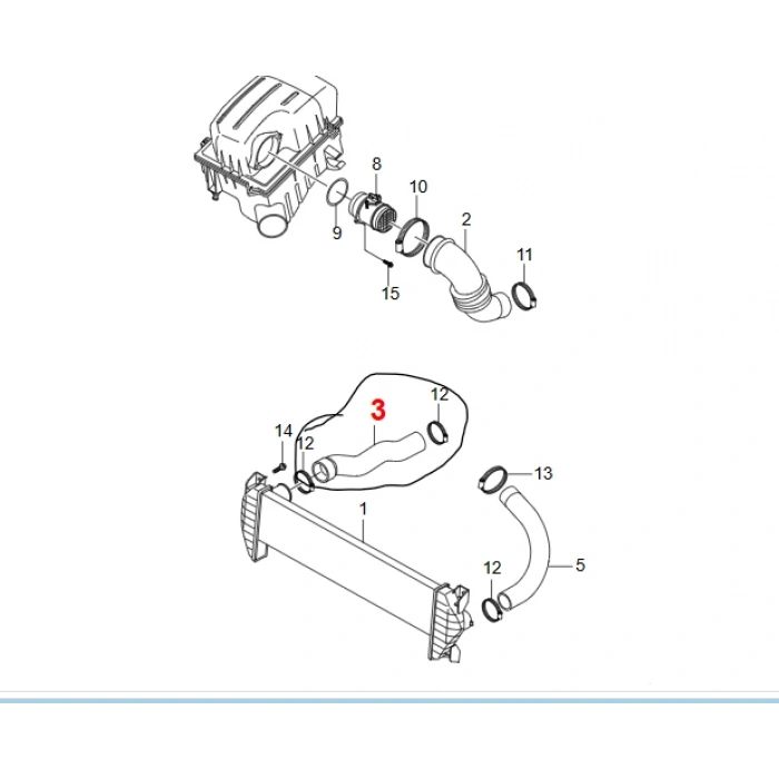 Korando Sports İntercooler Turbo Hortumu