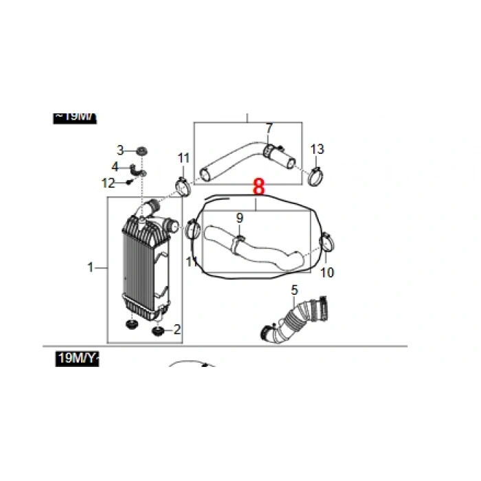 Tivoli İntercooler Hortumu