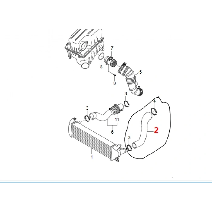 Musso Grand İntercooler Turbo Hortumu