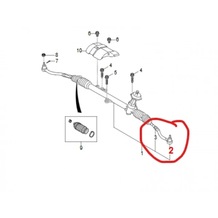 Korando c300 rotbaşı sağ