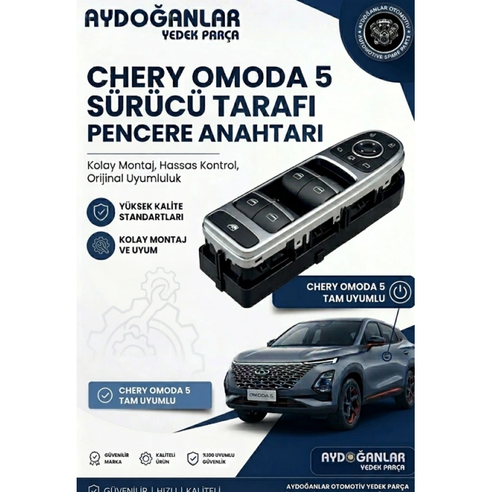 Chery Omoda 5 Sol Ön Cam Düğmesi 4lü