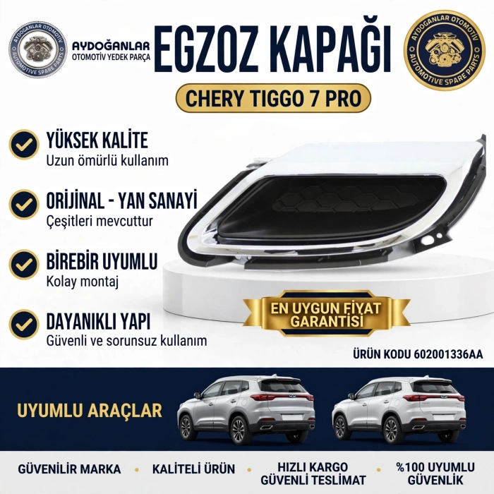 Chery Tiggo 7 Pro Eksoz Kapağı Plastik Sol 602001336AA