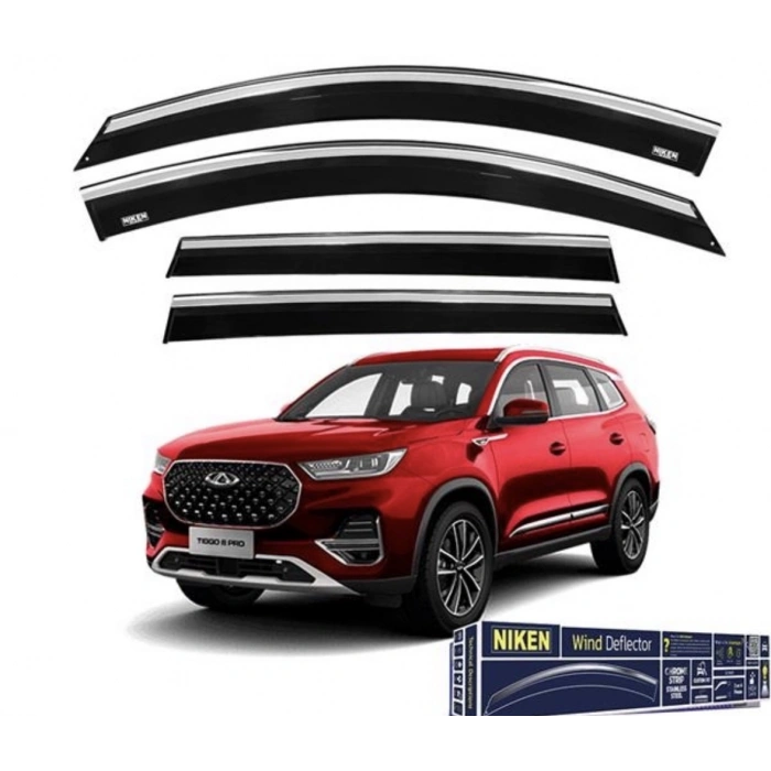 Chery Tiggo 8 Cam Rüzgarlığı Kromlu