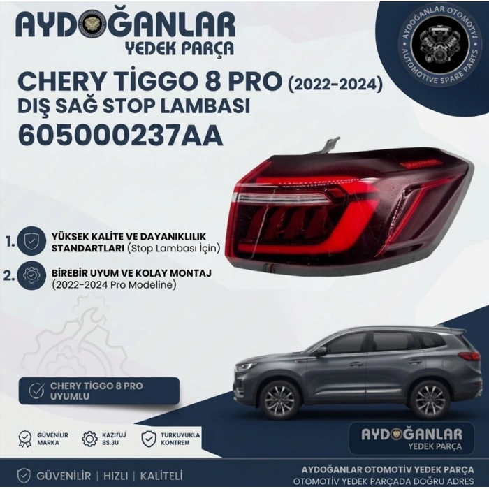 Chery Tiggo 8 Pro Sağ Stop