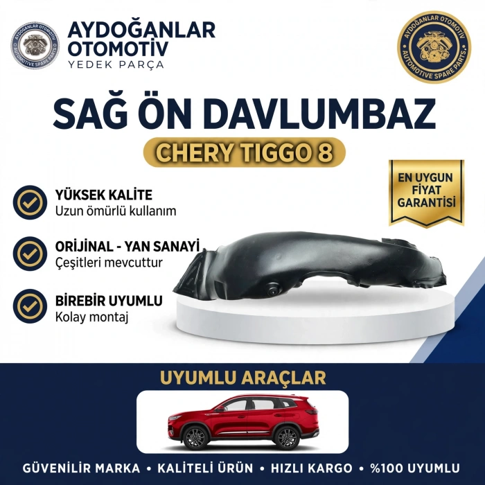 Chery Tiggo 8 Sağ Ön Davlumbaz
