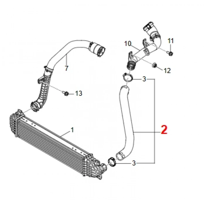 korando c300 intercooler hortumu