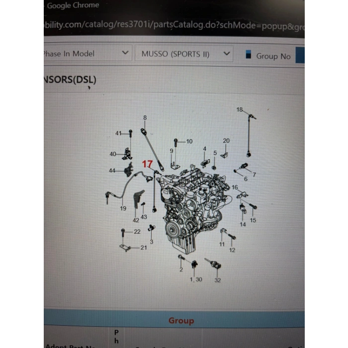 Musso Grand Partikül Sensörü Ön