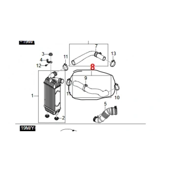 Tivoli İntercooler Hortumu
