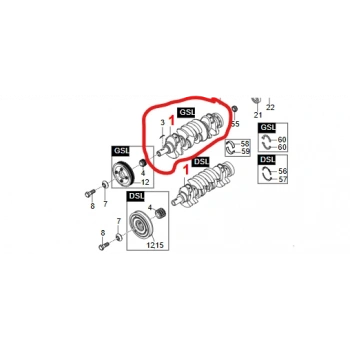 MUSSO GRAND KRANK MİLİ---MOTOR MALZEMELERİ İLE BERABER