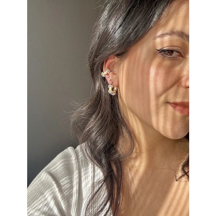 Baget Zirkon Halka Küpe