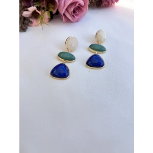 Asimetrik Kesim 3 Renk Küpe