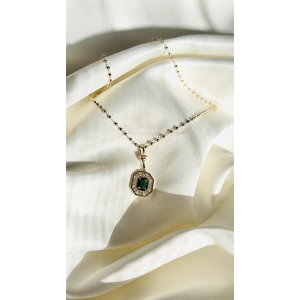 Zümrüt Zirkon Taş Kolye