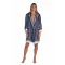 Chevron Navy Blue Bathrobe