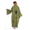 Kybele Khaki Green Wooden Printed Bathrobe