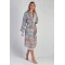 Pica Manto Bathrobe لون أزرق وأحمر