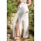 White Muslin Slit Trouser