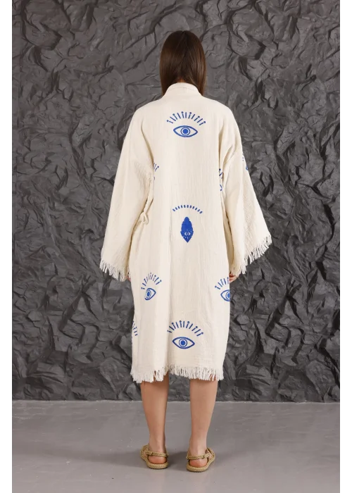 Pure Eye Wooden Printed Bathrobe