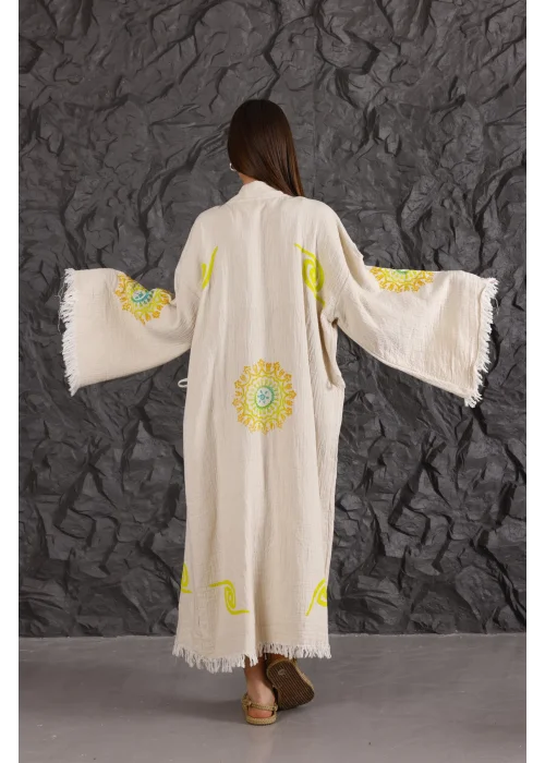 Leaf Wooden Printed Kaftan