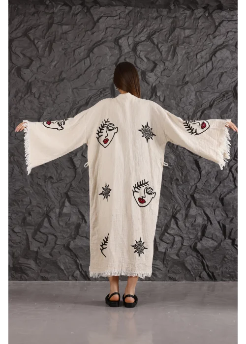 Lady Wooden Printed Kaftan