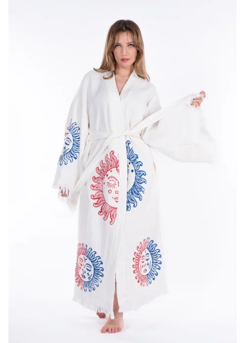 Arinna Wooden Printed Bathrobe