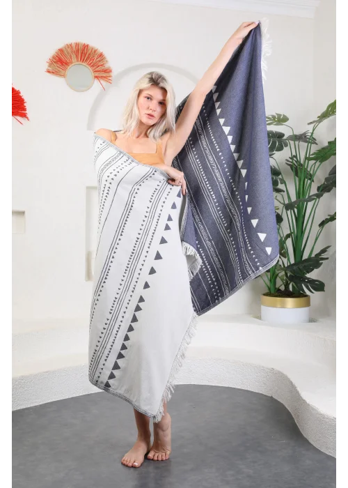 Aspendos Navy Blue Peshtemal