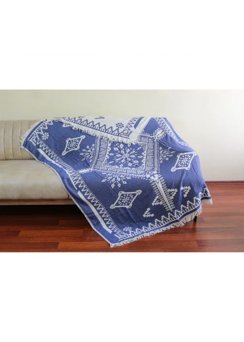 Ethio Throw - Navy Blue