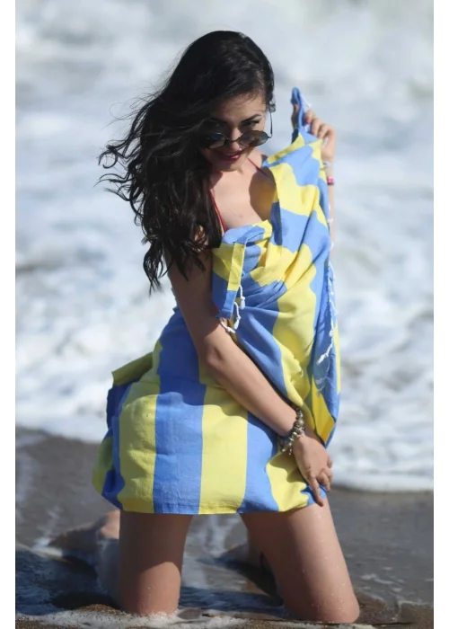 Clotho Blue & Yellow Peshtemal