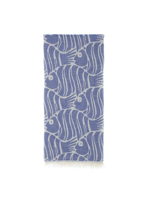 D. Fish Night Blue Peshtemal