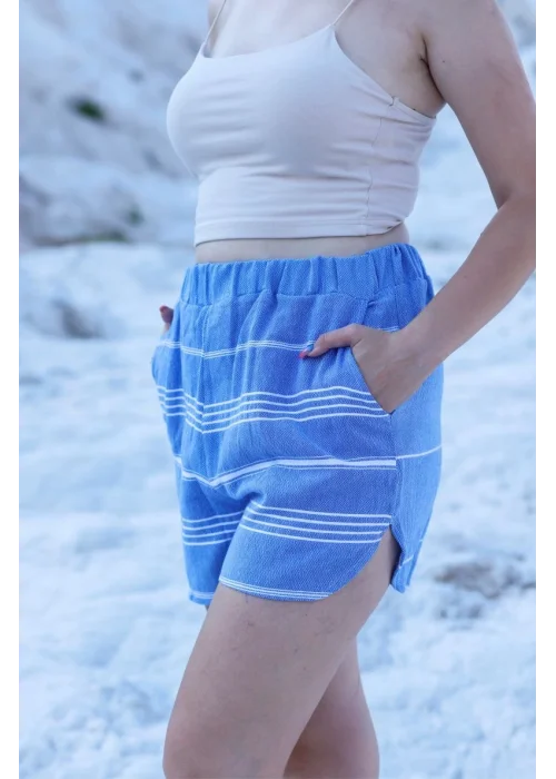 Didyma Mavi Plaj Şortları