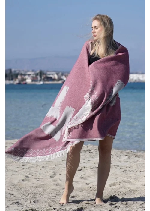 Edessa Burgundy Peshtemal (Sustainable Cotton)