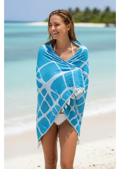 Fortuna Turquoise Peshtemal (Double Face)