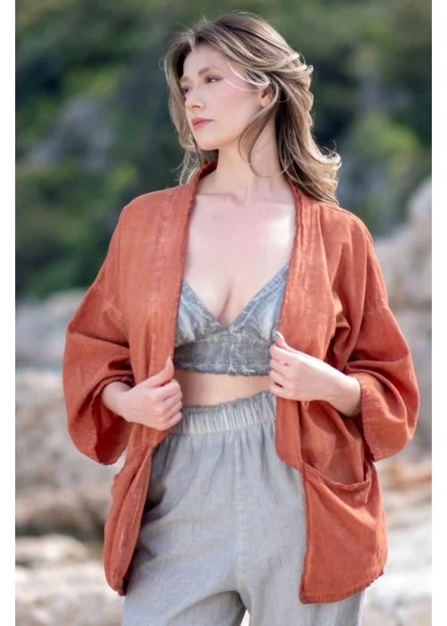 Gaia Terra Linen Kimono