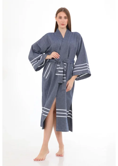 Glay Navy Blue Bathrobe