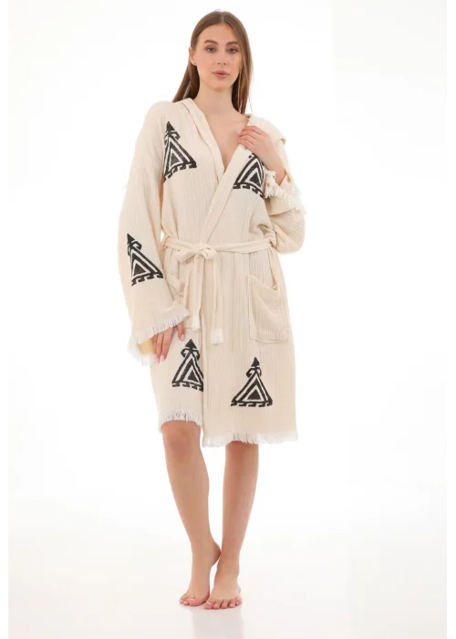 Kelim Wooden Stamp Bathrobe