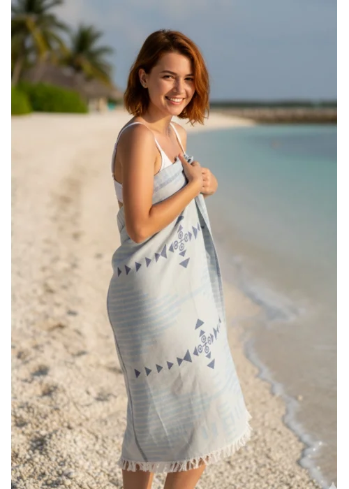 Knidos Blue Peshtemal