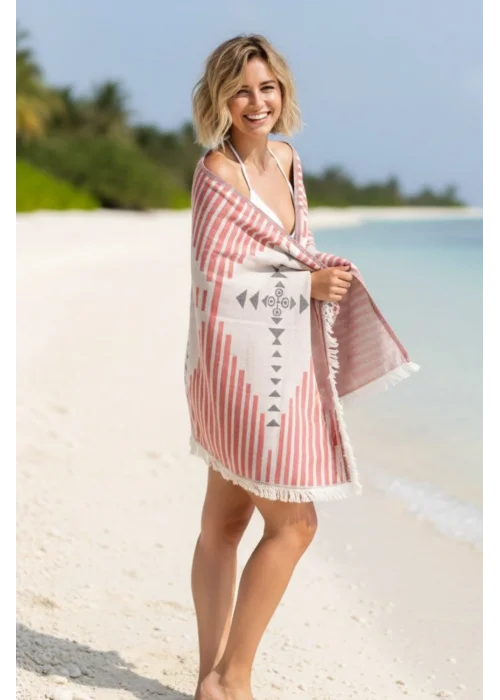 Knidos Red Peshtemal