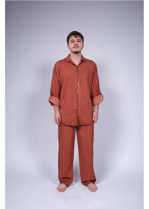 Atelier Chaputs Linen Terra Button-Up Shirt