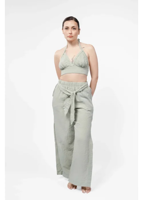 Atelier Chaputs Linen Luna Green Bustier One-Size