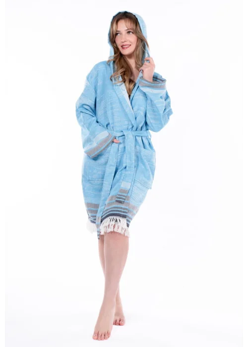 Melongena Tuquoise Bathrobe (Sustainable Cotton)