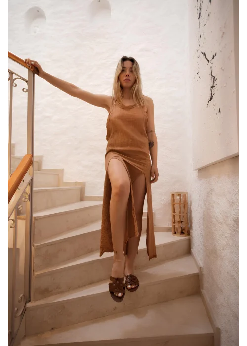 Mild Piece Crinkle Terra Dress