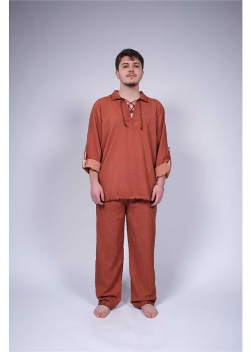 Atelier Chaputs Linen Terra Lace-Up Shirt